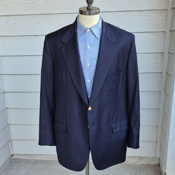 tom james Other - TOM JAMES Executive Collection Dark Navy Solid Bespoke Sz 50 L Mens Sport Coat